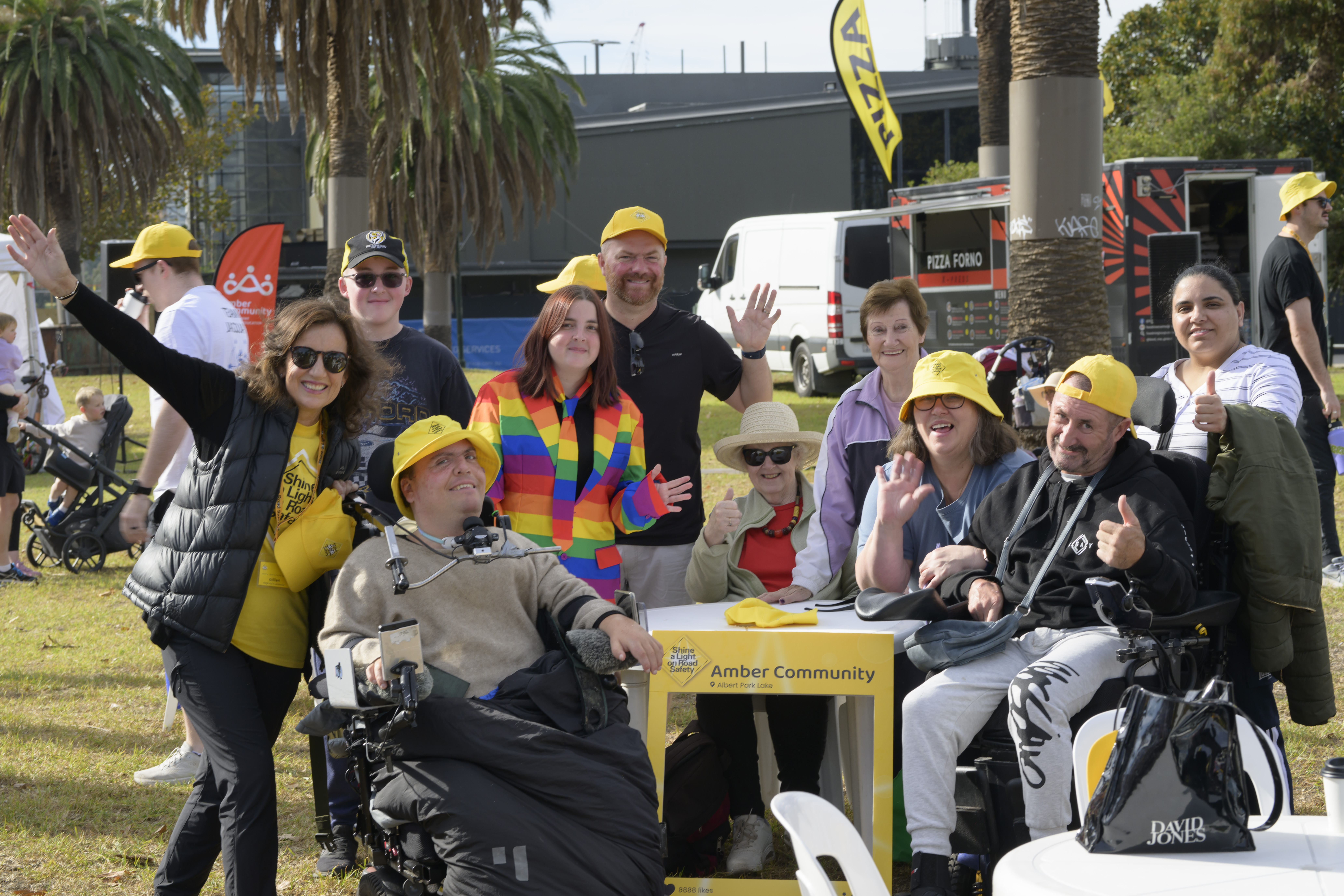 Amber Community volunteers supporting Shine a Light on Road Safety